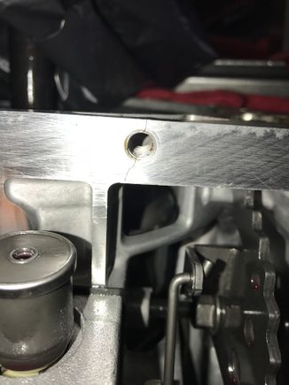 Crack through mating surface of transmission pan