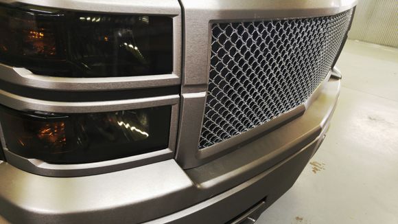 got the front tricky detailed area done 
Brushed Titanium