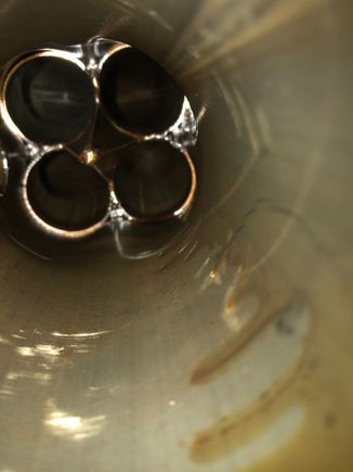 Header off truck turned on side 