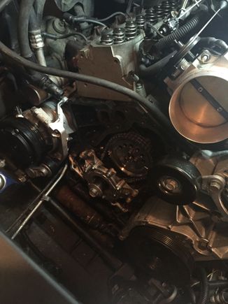 Cam gear instaled an waiting on springs to be installed