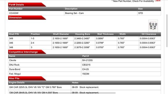 This is from enginetechs catalog part lookup on their website