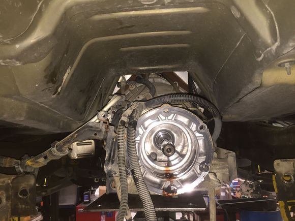 Transfer case out, most of harness disconnected