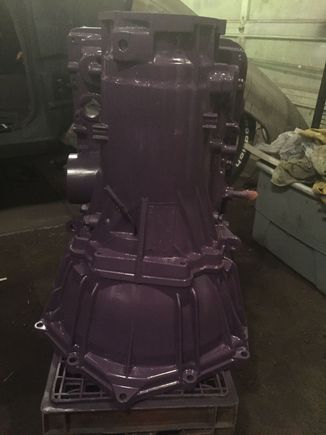 Painted the case tonight!!! Duplicolor plum purple engine enamel..... Been looking for this paint since i started the engine build.... Now I am thinking about painting the engine cover and air intake tube with it too!!!