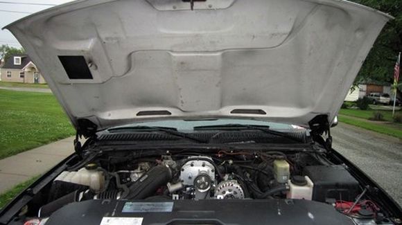 View from the front of the truck with everything installed.