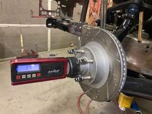 Caster is measured by turning the front wheel out, then in 15 degrees. It is the measure of the forward to rear ward "tilt" of the spindle.