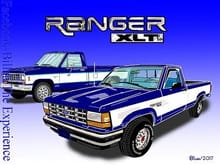 then &amp; now
a rendering i did of my old ranger (1983) &amp; the current on (1990) which i hope this is the way it will kinda look like when im done fixing it