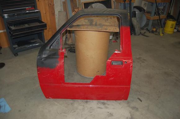 Start of a half door.