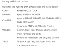They do have a box stock, but if you register for it  can’t run other classes 