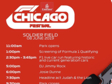 Schedule for the Chicago event. Looks like the driving demo starts around 2:30. 