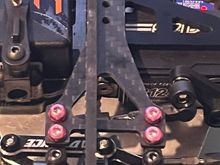 Full left turn, again notice the LACK of gap between the steering rack and the bulkhead (look at the black screw again)