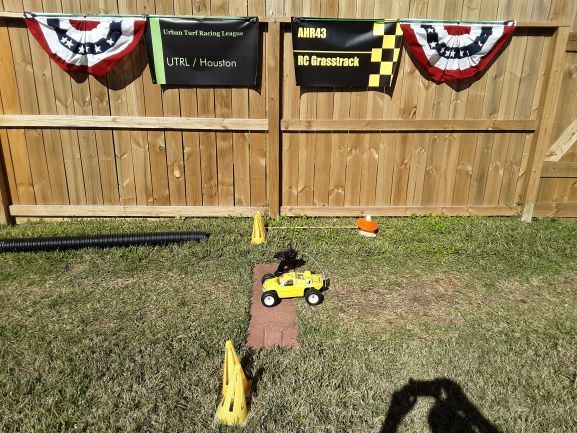 RC10T3 'Yellow Peril' staging for an after-event photo op