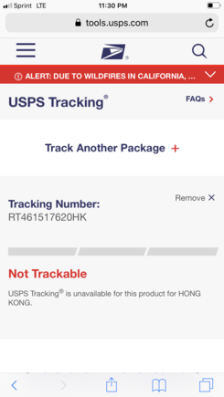 Nope. No luck there either. USPS does identify it as Hong Kong post. But that’s it.   

