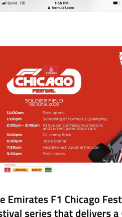 Schedule for the Chicago event. Looks like the driving demo starts around 2:30. 