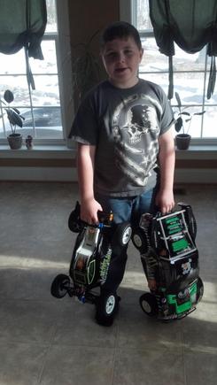 Kolbe with his redone Dominus and his new Kyosho DBX VE 2.0