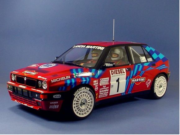 1989 Lancia Martini Delta Integrale Sanremo Rally Winner driven by the Italian duo Miki Biasion and Tiziano Siviero.