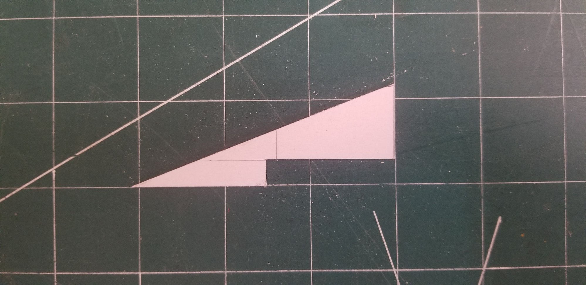 Cardstock template to make gear mounting plate scab doublers -