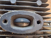 Top of piston and ring exposed
