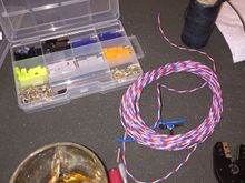 Lead making with PB wire and Gentleman Jack to make it bearable!