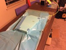Vacuum bagging the horizontal stab