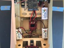 Good shot of the top opening of the aircraft.  The Spektrum $200.00 receiver not included in sale.