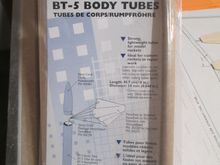 These rocket tubes come in a variety of diameters.  I'm using the smallest diameter tubes which have an outside diameter of .544 in.  They are light and will give strength to each wing panel.