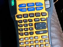 DYMO Rhino 5200 labeler. Does heatshrink tubing and vinyl labels.