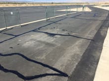 All cracks filled with Hard Rubber compound