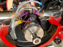 Jetcat SPT10 installation. Duck decoy weights in bottom of nose to adjust CG. As per Danny Diaz helpful recommendations ran all lines underneath and shielded with fiberglass heat shields from McMaster and also wrapped those aluminum tape. 