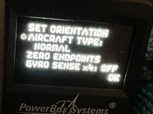 The next page you want to set to Normal for the F-86. Then go to OK to get out of it. Worry about Orientation and Zero End points later. 
Back to Main page. 