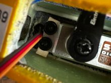 Elevator servo installed, needed 4mm spacers