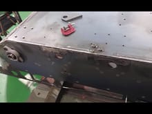 Flatten the weld surface with a grinder.