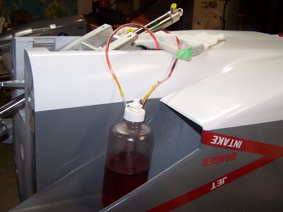 I modified the bottle replace the cylinders so i could run the pump and fill the lines