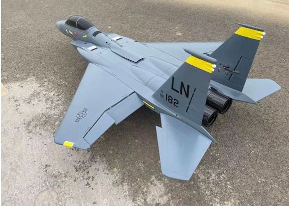 1/9 scale f-15
120-160 turbine 
59” wing and 85” long