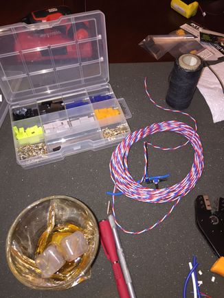 Lead making with PB wire and Gentleman Jack to make it bearable!