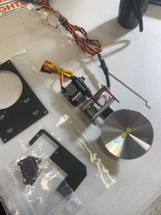 Landing light assembly top view