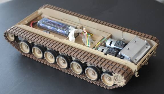 Leo 2A6 Custom DT modified stock hull with deck lift hinge. The hull sides are lined with aluminum and battery swaps will not upset the fragile turret innards.