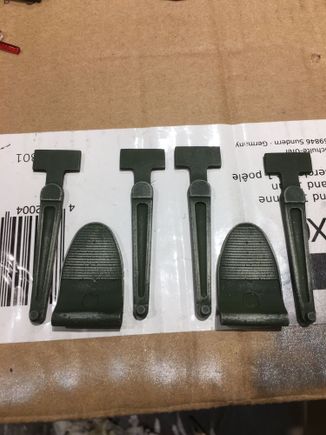 Rudder pedals ‘aged’ and ready for assembly