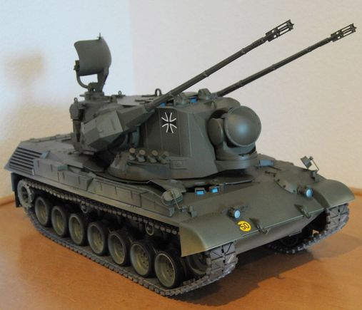 Custom Tamiya Gerard Flakpanzer Futaba 7 Channel.