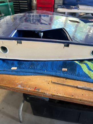 The area where the hinge point bonds is just the 1/4 inch of root rib.  There is space behind that so I bonded in these little squares of 1/4 ply to may the bond surface a least as wide as the hinge point