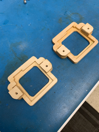 Mounting block parts (glued)