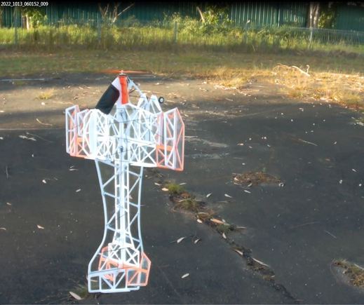 Now fitted with larger modified prop.