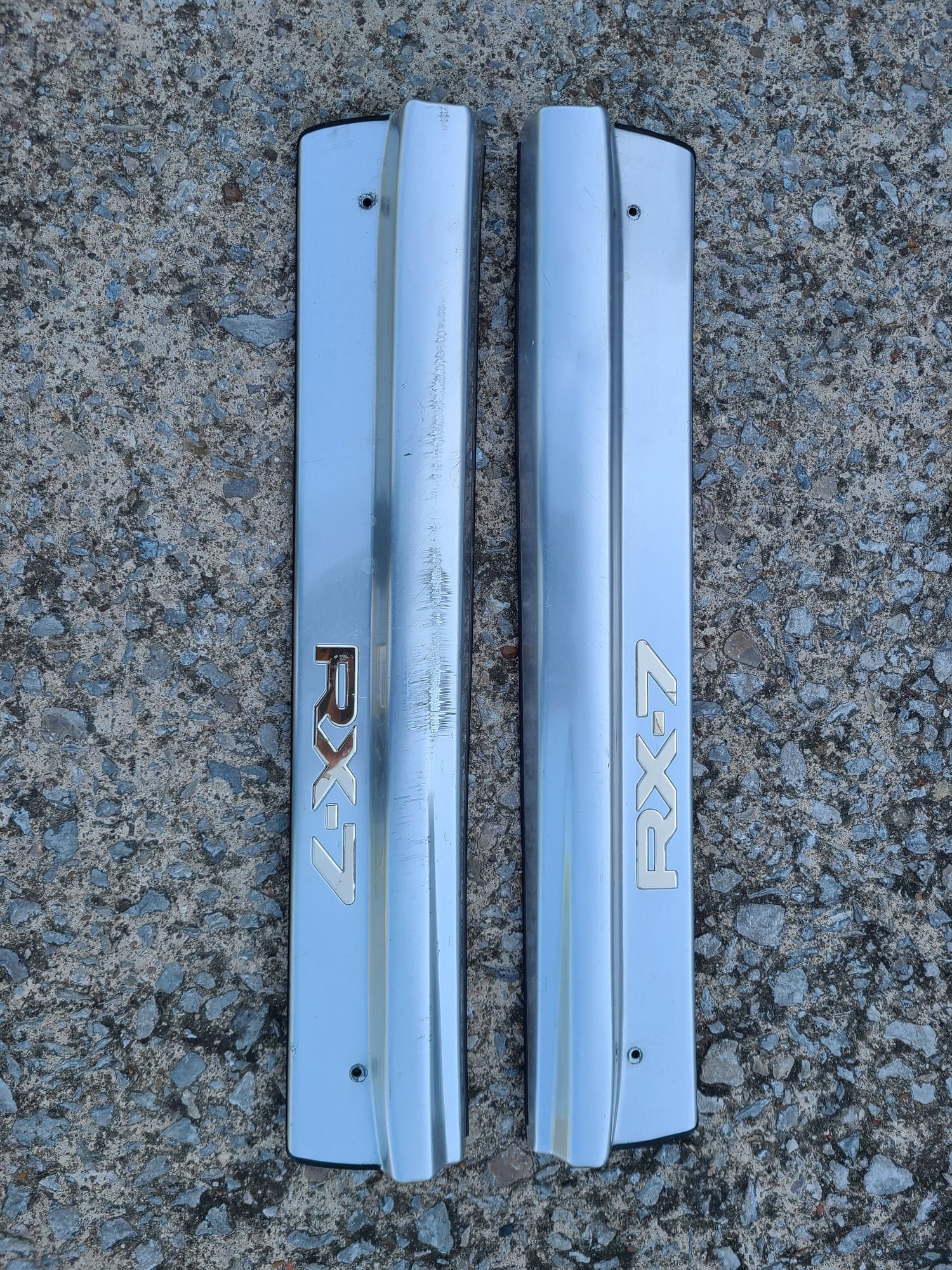 Interior/Upholstery - Aluminum Door Sills Scuff plates - Used - 1993 to 1995 Mazda RX-7 - Dallas, TX 75254, United States