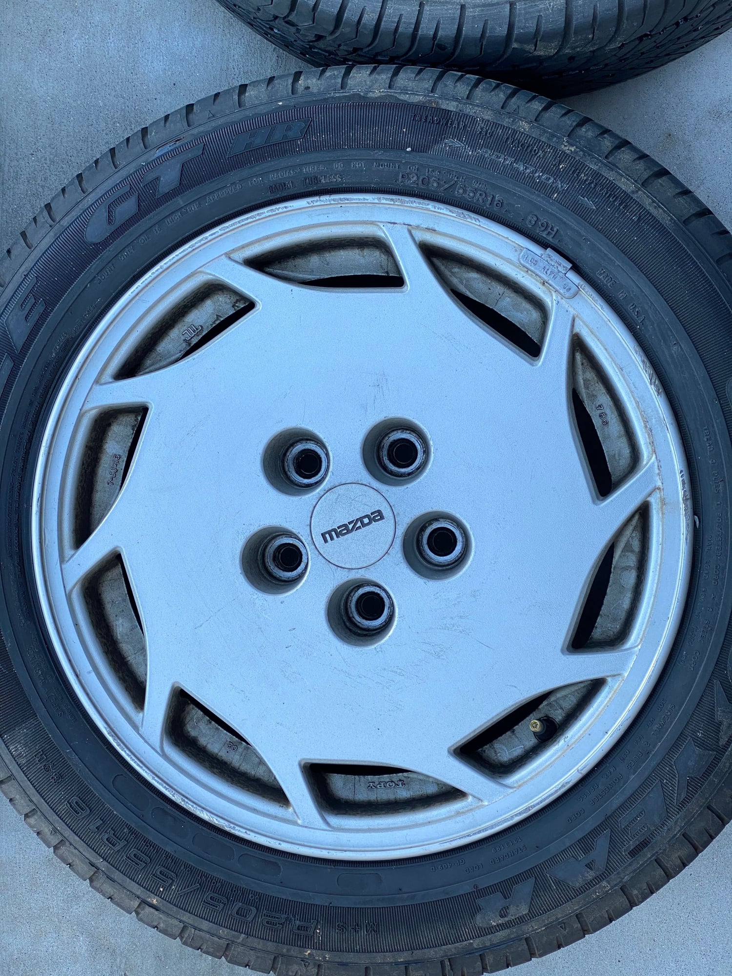 Wheels and Tires/Axles - OEM RX7 Sawblade Wheels and Goodyear Tires - Used - 1986 to 1989 Mazda RX-7 - Maricopa, AZ 85138, United States