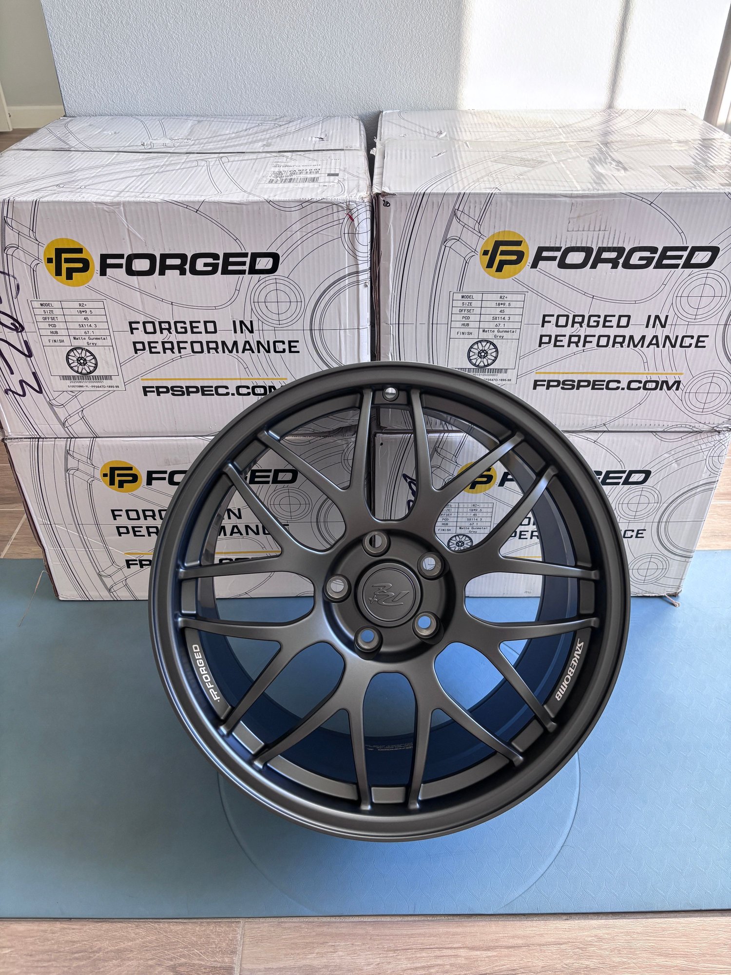 Wheels and Tires/Axles - Sakebomb RZ+ Forged Wheels 18 x 9.5 Matte Grey - New - Palm Desert, CA 92211, United States