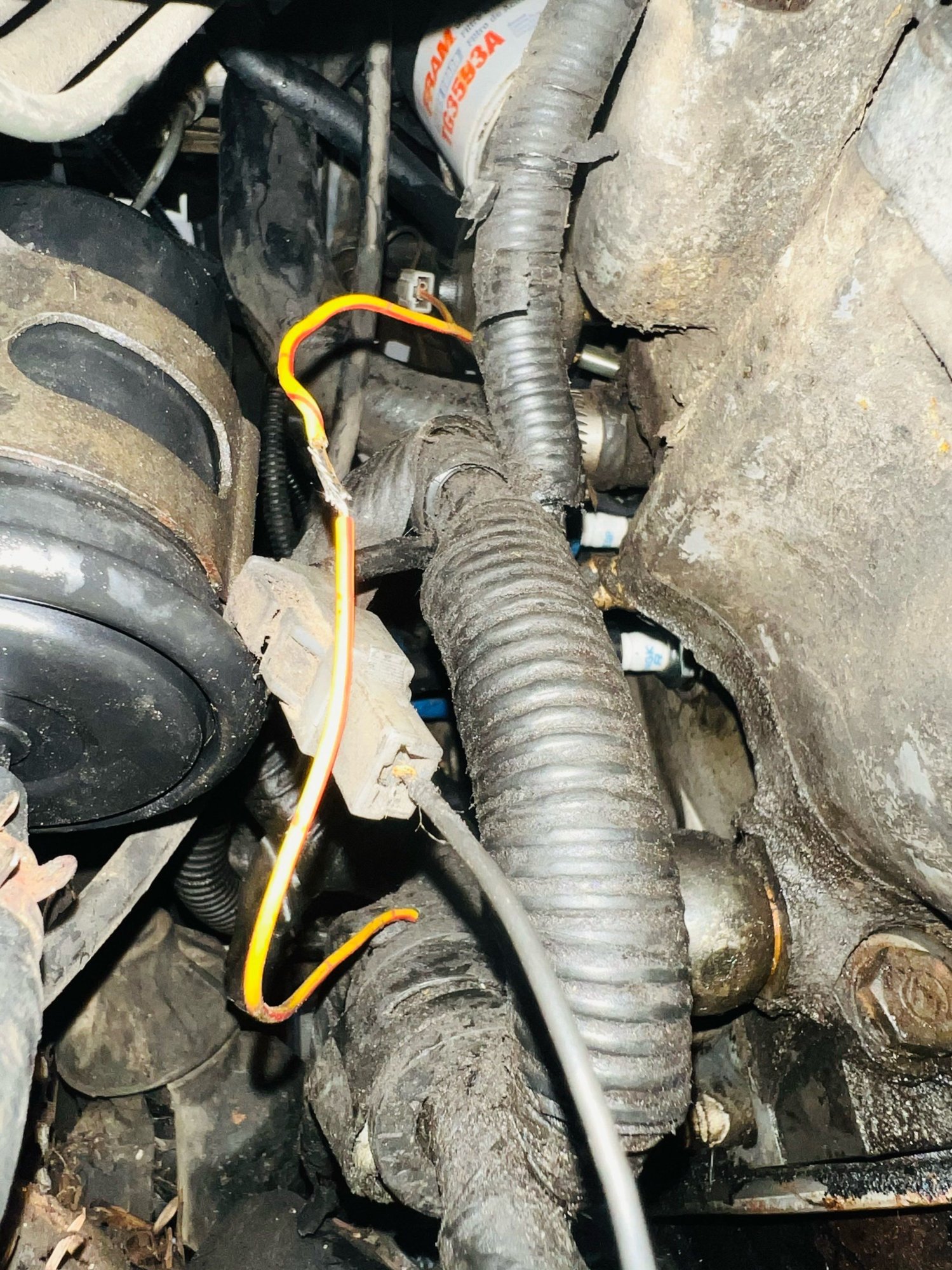 repaired oil pressure sensor wire/connector with plug and broken mystery wire