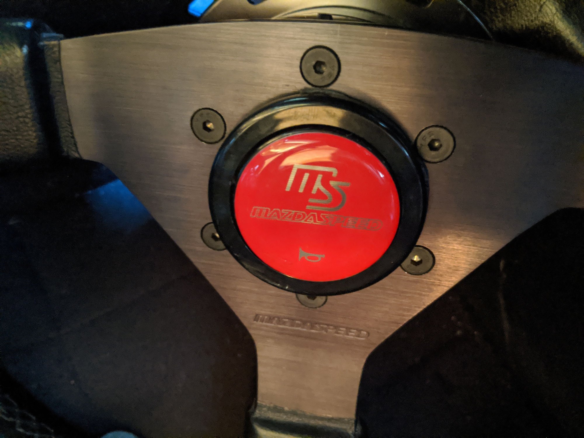 Mazdaspeed Steering wheel with quick release set up, complete