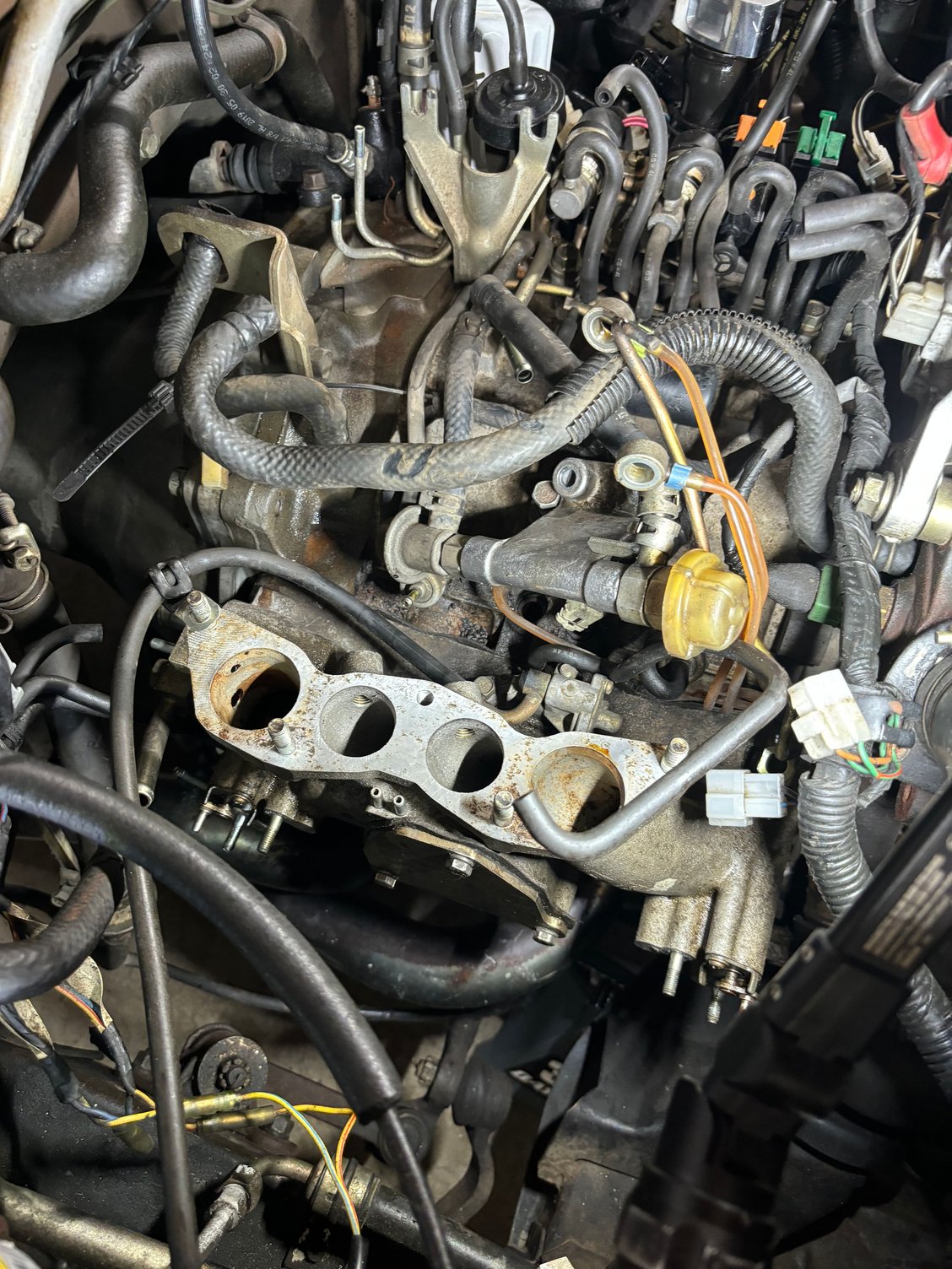 Cleaned up injectors and manifold