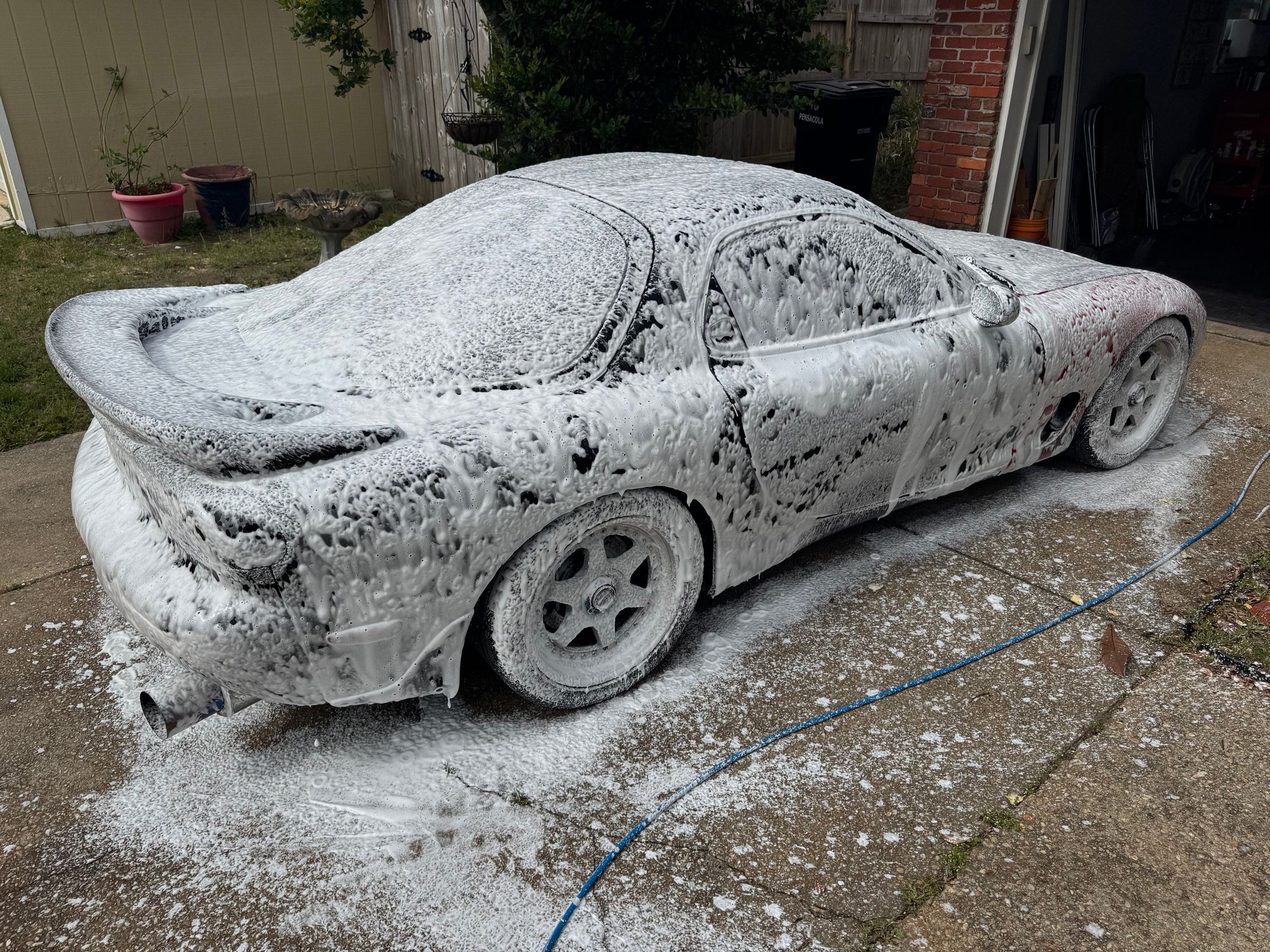 FINALLY got a wash today, it's been a while.  It was SUPER dusty.  Foam cannon = the best thing