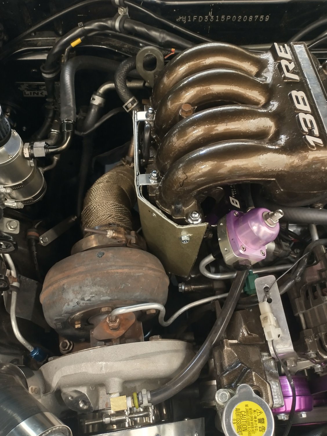 Mica heat shield installed before re-installing the PTP Lava turbo blanket