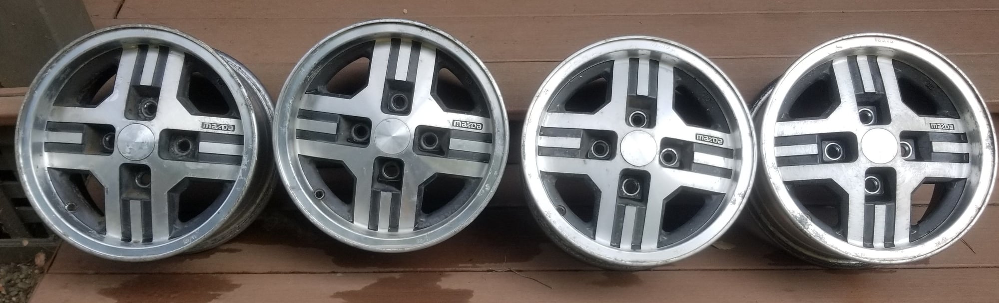 Wheels and Tires/Axles - 4 OEM Rims from 1983 RX-7 - Used - 1979 to 1985 Mazda RX-7 - Granite Bay, CA 95746, United States